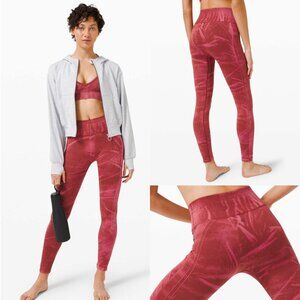 Lululemon Ebb to Street Tight *Wash In Stone Wash Chianti Size 10